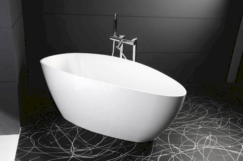 ELIPSIE volně stojící vana 1700x770x620mm, litý mramor, bílá lesk GVEL1700
