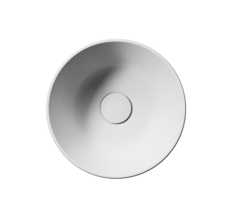 KUBE X keramické umývátko na desku, průměr 32cm, bílá mat 943509