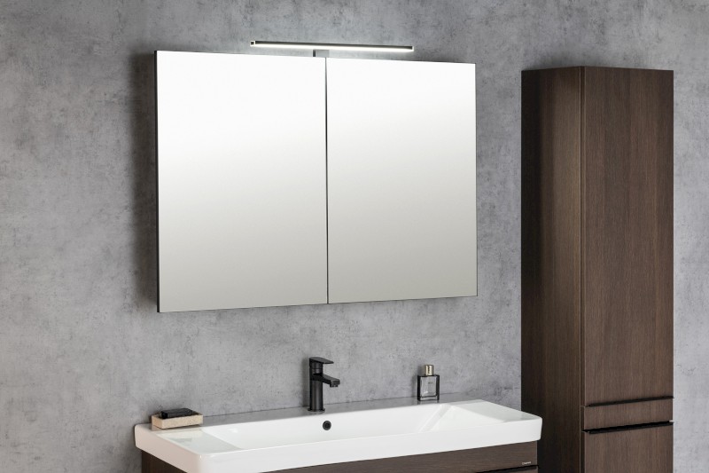 GRETA galerka s LED osvětlením, 81x70x14cm, černá mat GR085-0035