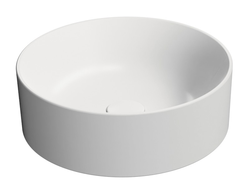 KUBE X keramické umyvadlo na desku, průměr 40cm, bílá mat 942609