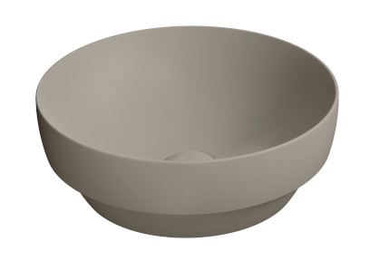 PURA keramické umyvadlo na desku, průměr 40cm, tortora mat 884605