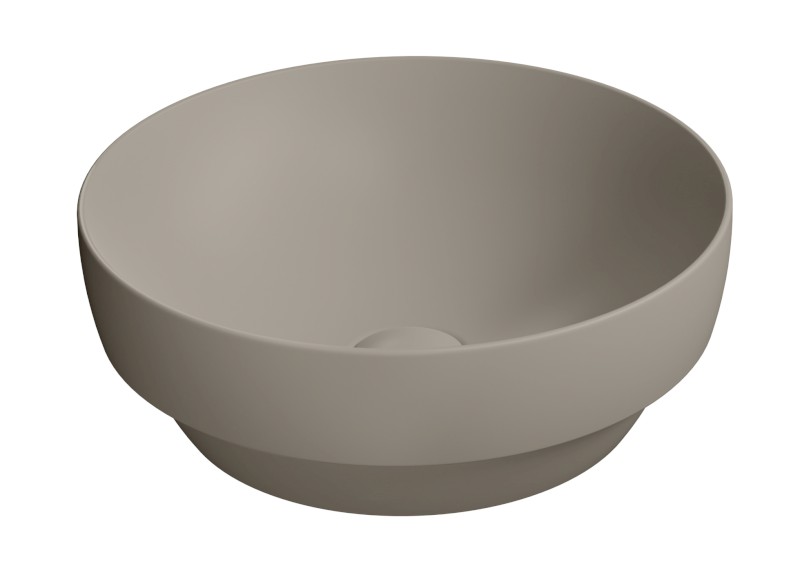 PURA keramické umyvadlo na desku, průměr 40cm, tortora mat 884605
