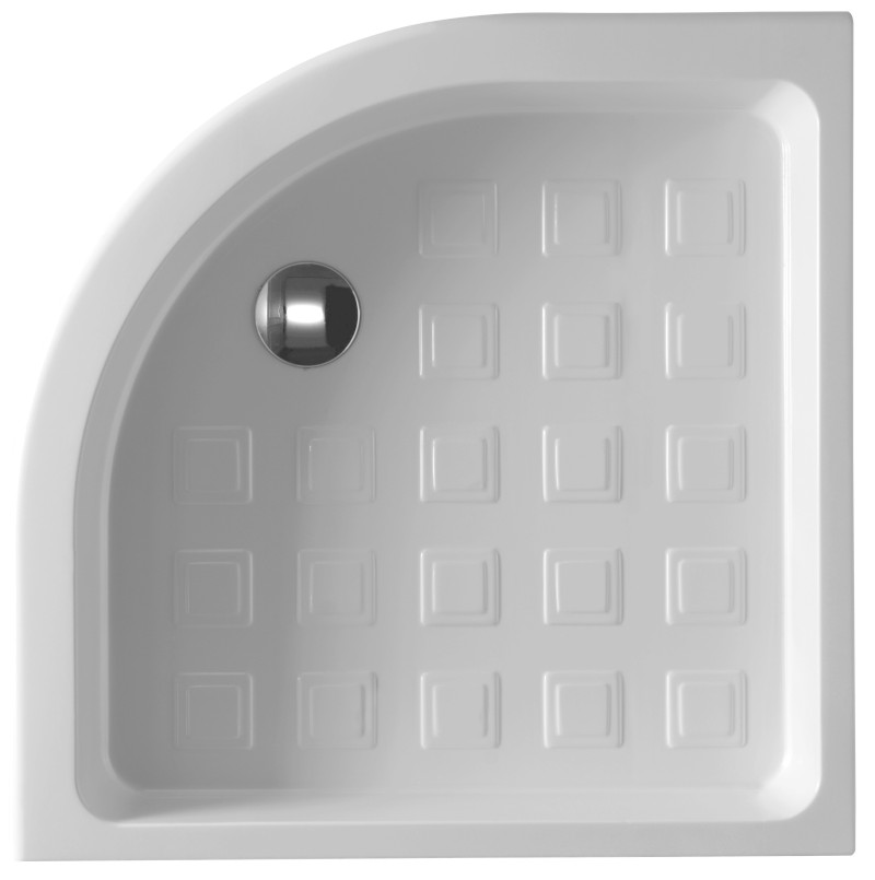 RETRO keramická sprchová vanička, čtvrtkruh 90x90x20cm, R550, bílá 133901