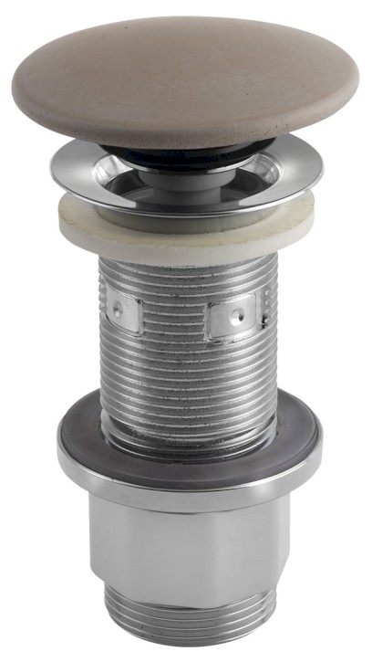 Umyvadlová výpust 5/4“, click-clack, betonová zátka, 10-80mm, písková mat FG914