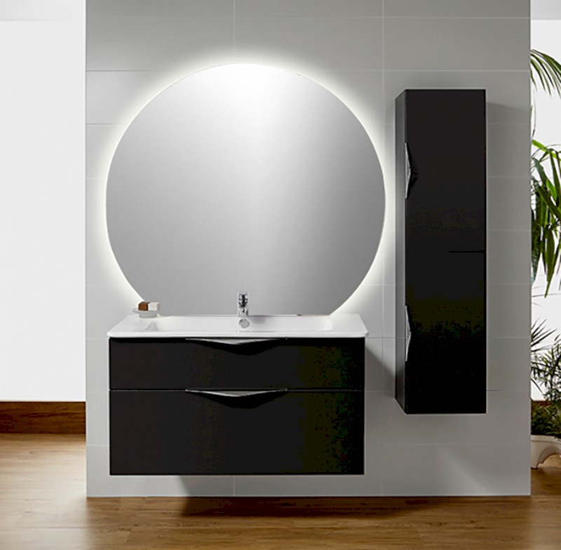 DARA CUT zrcadlo s LED podsvícením 20W, ø 100x90cm, topná fólie 34900CI