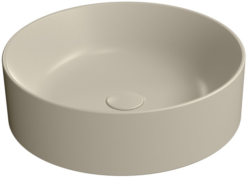 KUBE X keramické umyvadlo na desku, průměr 45cm, creta mat 942708