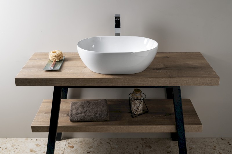 PURA keramické umyvadlo na desku, 50x35cm, bílá ExtraGlaze 886011