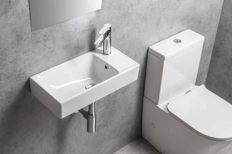 NUALI keramické umývátko 50x25cm, baterie vpravo, bílá TU0122