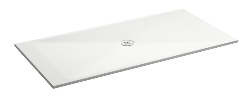 Keramická sprchová vanička, obdélník 180x80x2cm, bílá mat 46180809