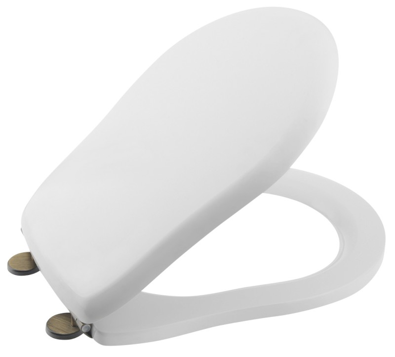 RETRO WC sedátko, bílá/bronz 109301N