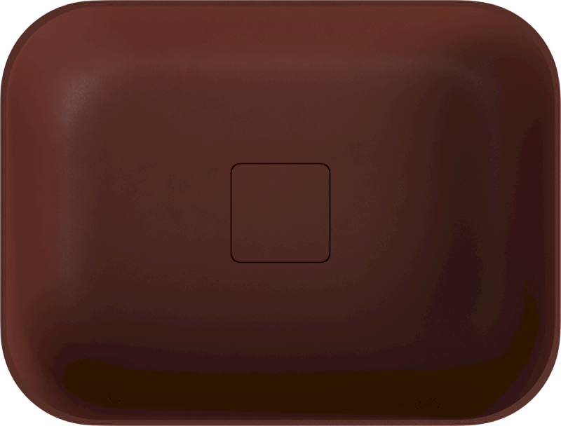 BANERA SQUARE umyvadlo na desku, litý mramor, 50x36cm, hnědá mat 14596.71