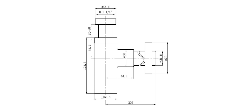 Umyvadlový sifon 5/4