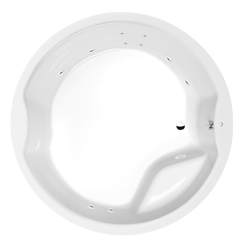 ROYAL ROUND hydromasážní vana, 172x172x49cm, Active Hydro, chrom 73211.1010