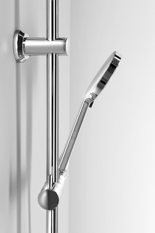 ZARA sprchový sloup k napojení na baterii, hlavová, ruční sprcha, chrom SL420