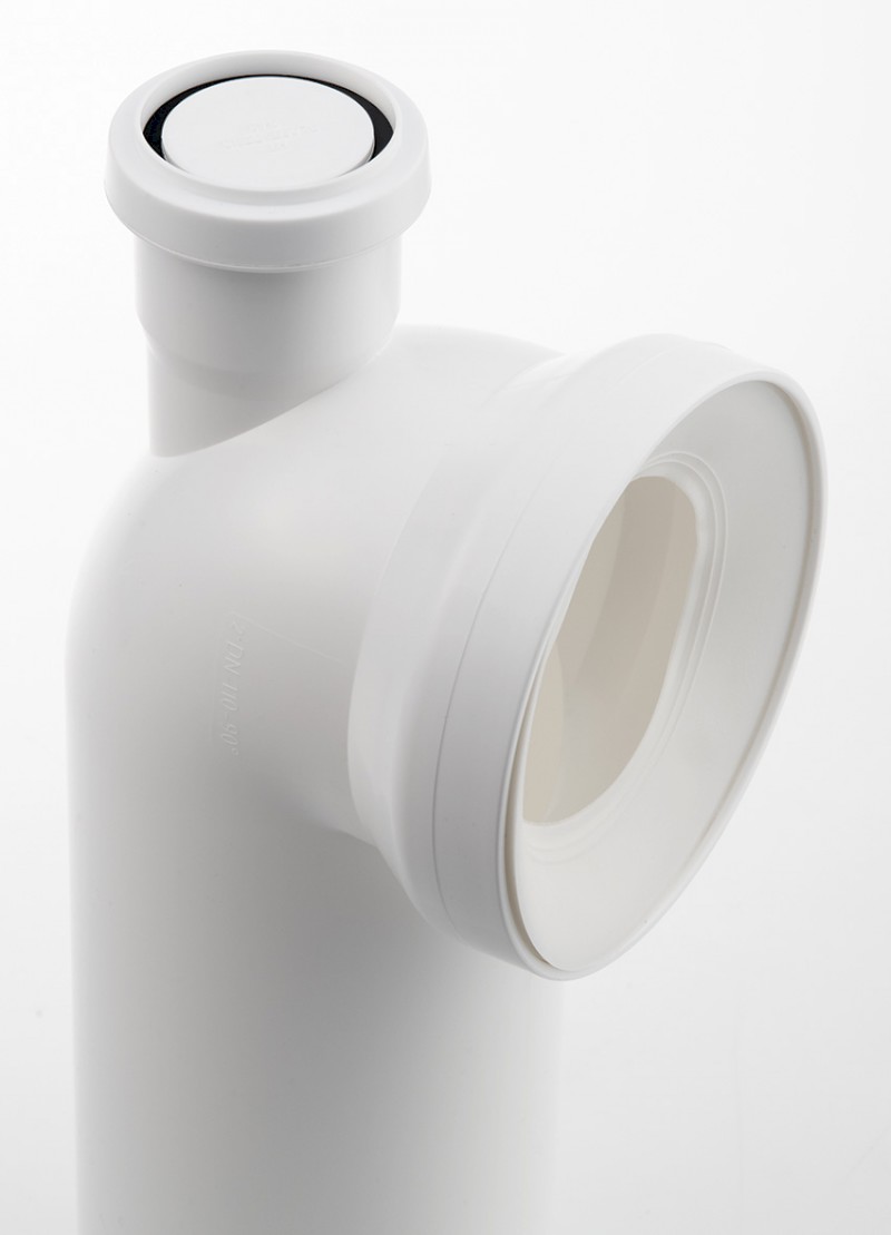 Koleno s přípojkou 90 dopojení k WC, 110mm 159.313.0