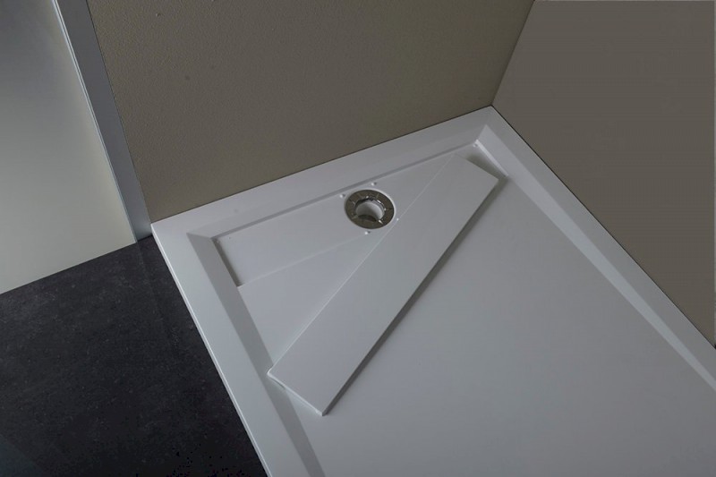 ARENA sprchová vanička z litého mramoru se záklopem, čtverec 90x90cm, bílá 71601