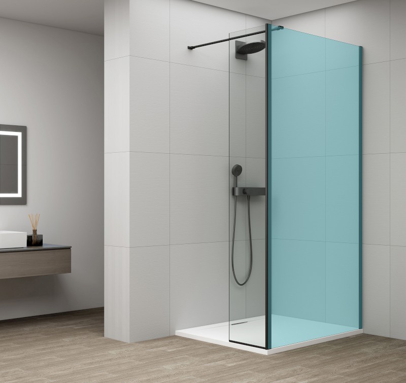 ESCA otočný panel k instalaci na fixní sklo, 400mm, černá mat ES3B40B