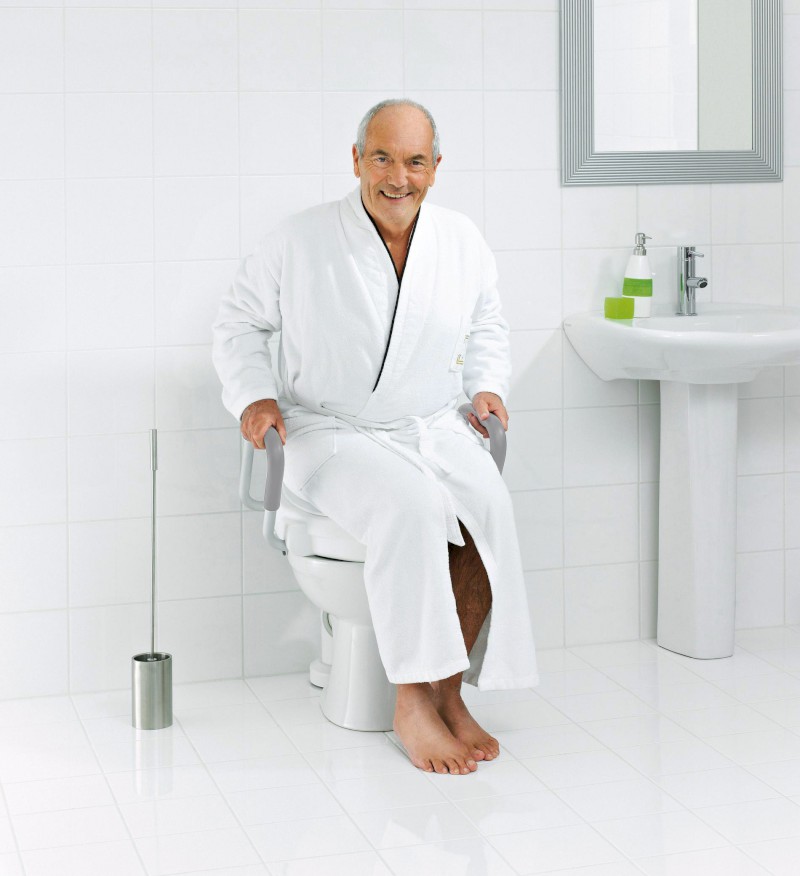 HANDICAP WC sedátko zvýšené 10cm, s madly, bílá A0072001