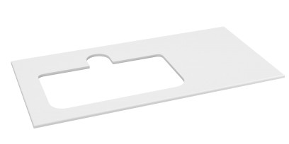 BRAHEA deska rockstone s otvorem 101x51,5cm (70+30cm), levá, bílá mat BL101-0101-L-70