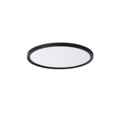 AZPO stropní LED svítidlo, ø 225mm, 11,8W, IP54, černá mat 31501