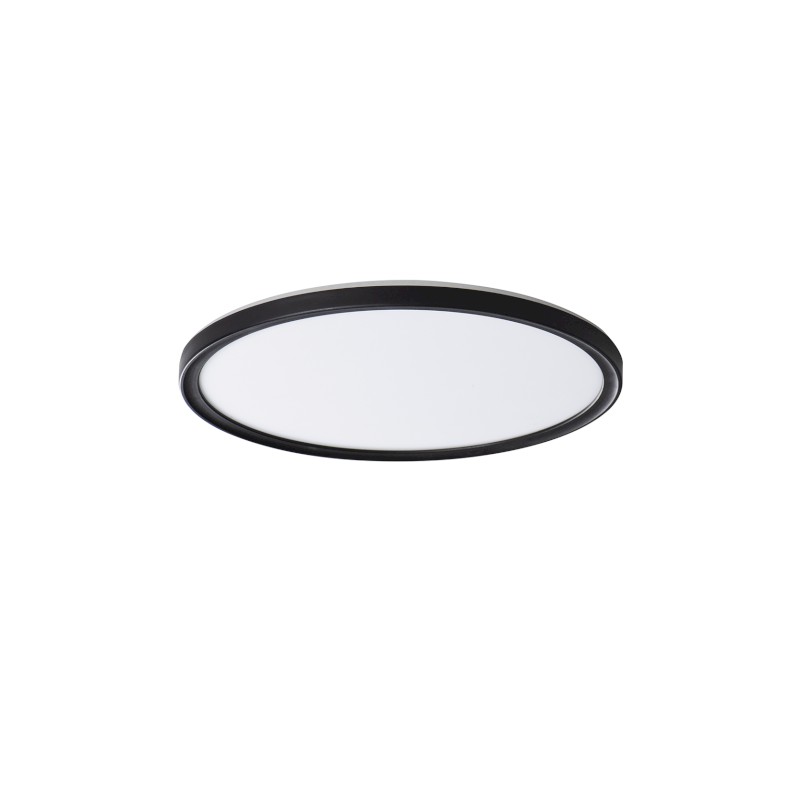 AZPO stropní LED svítidlo, ø 225mm, 11,8W, 3000/4000/6000K, IP54, černá mat 31513