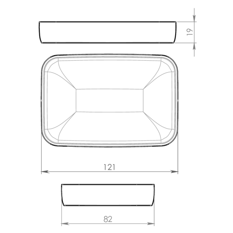 YLENIA mýdlenka na postavení, černá YL1114