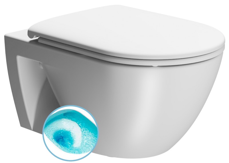 PURA ECO závěsná WC mísa, Swirlflush, 36x55cm, bílá dual-mat 880709