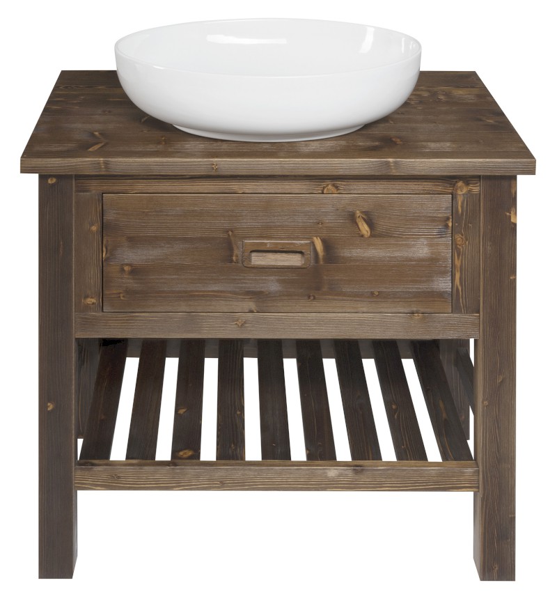 BRAND umyvadlová skříňka 80x73x50cm, mořený smrk BA083S