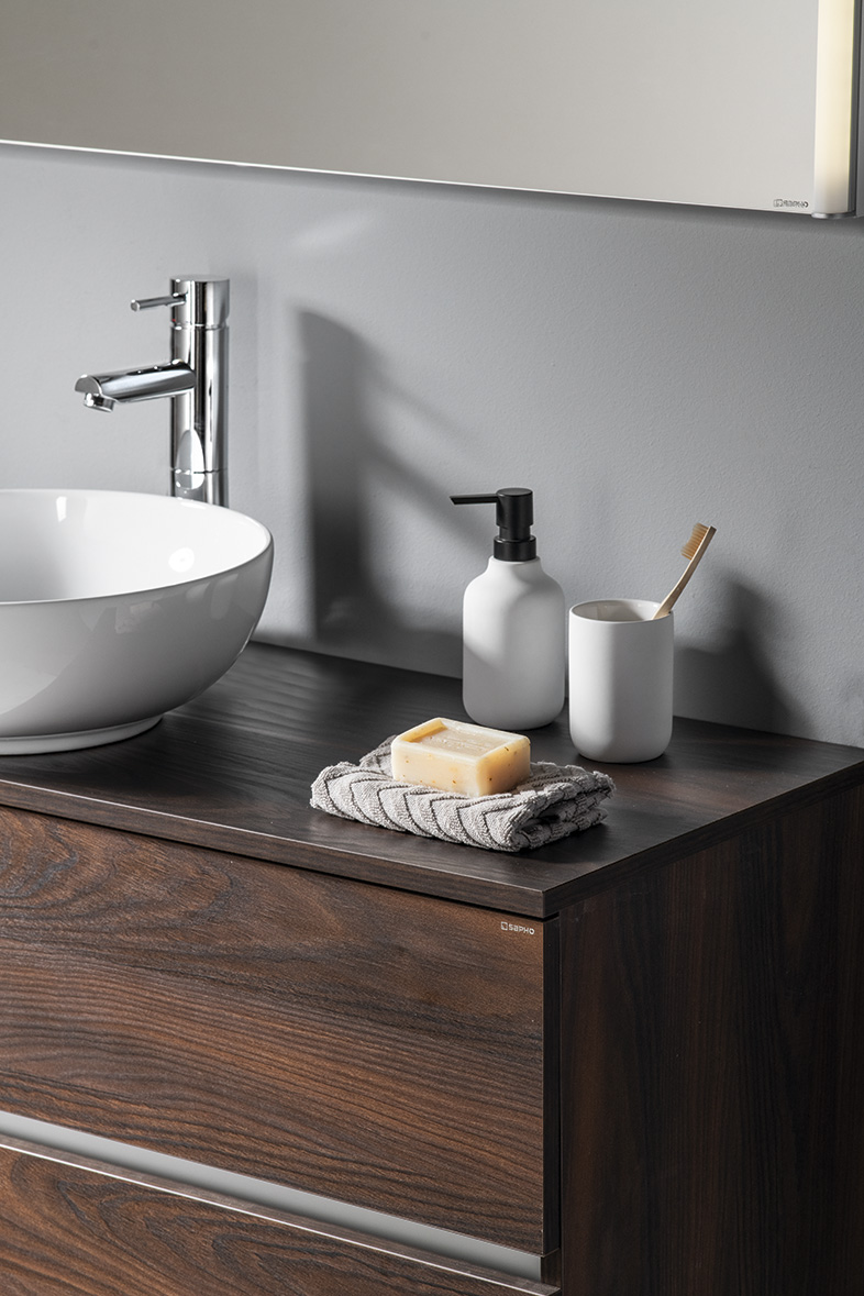 CHLOÉ dávkovač mýdla na postavení, bílá mat CH031