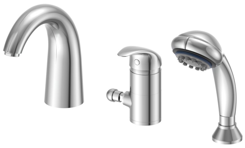 KASIOPEA tříprvková baterie na okraj vany, chrom 1107-30