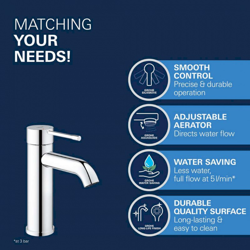Essence Umyvadlová baterie, chrom GROHE 23590001