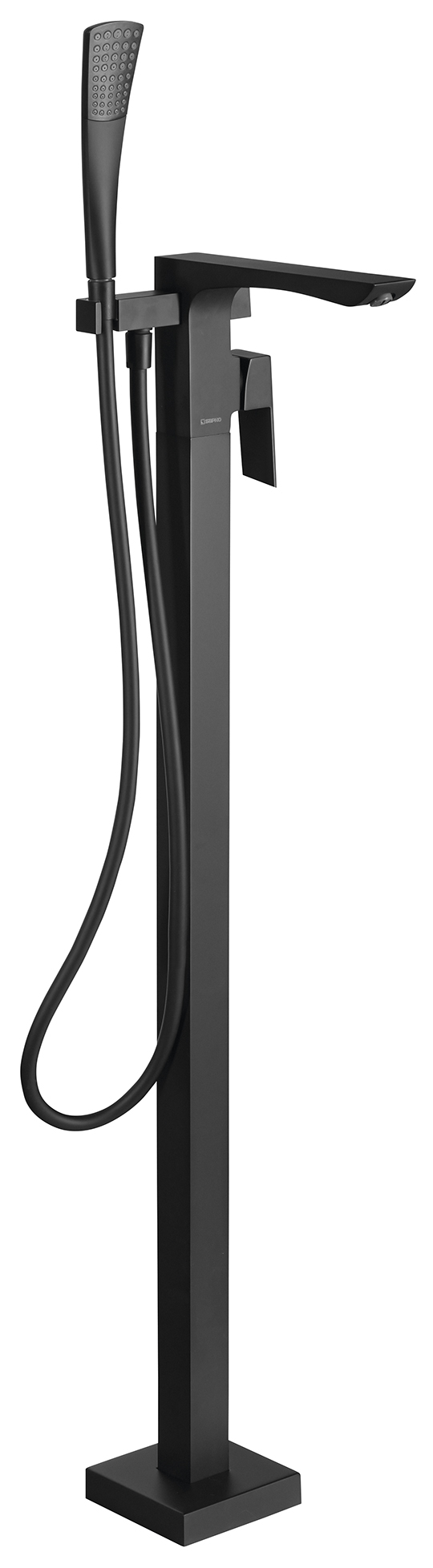 LATUS vanová baterie s připojením do podlahy, černá mat 1102-10B