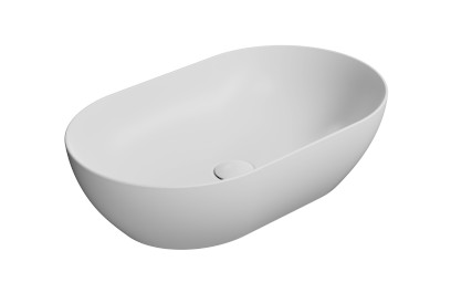 PURA keramické umyvadlo na desku 60x37cm, bílá mat 883409