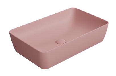 NUBES keramické umyvadlo na desku 60x38cm, blush mat 903624