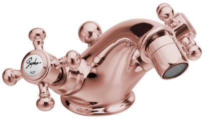 ANTEA stojánková bidetová baterie s výpustí, růžové zlato 3187