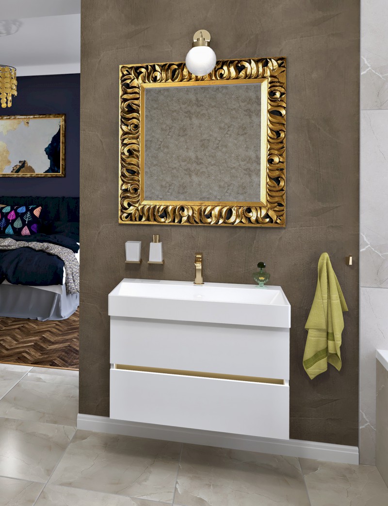 ODETTA umyvadlová skříňka 67x50x43,5cm, bílá lesk DT070-3030