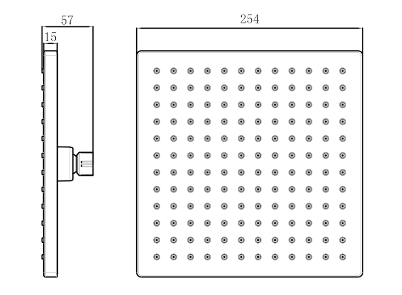 Hlavová sprcha, 254x254mm, ABS/chrom SK950