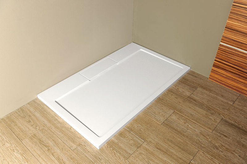 IRENA sprchová vanička z litého mramoru, obdélník 140x80cm, bílá HI14080