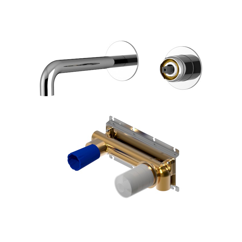 ULTRAMIX tělo podomítkové dvouprvkové umyvadlové baterie, hubice 15cm, chrom UT118-1