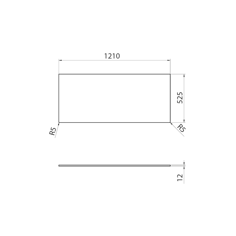 LOREA deska Rockstone 121x1,2x52,5cm, bílá mat LE120-0101