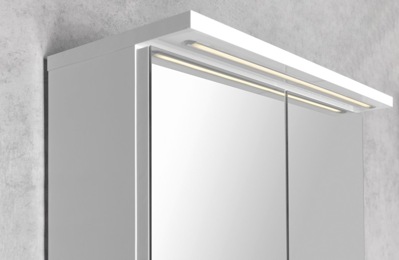 KAWA STRIP galerka s LED osvětlením 60x70x22cm, bílá WGL60S
