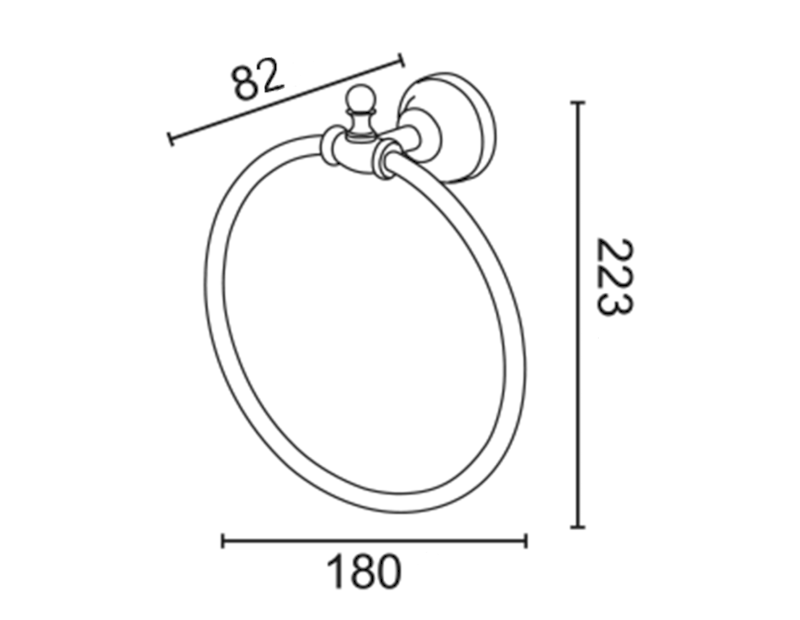 PERLA držák ručníků kruh, růžové zlato PE0157