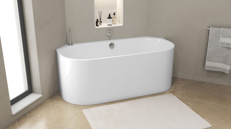 ASTRA AL MONOLITH rohová vana 160x75x60cm, bílá 33611MAL