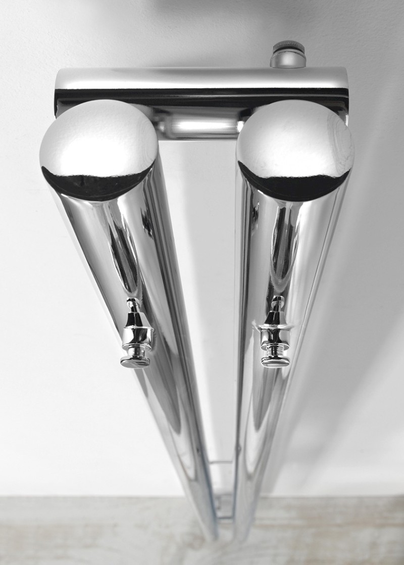 PILON otopné těleso 122x1800mm, se dvěma háčky pro ručník, chrom IZ123T