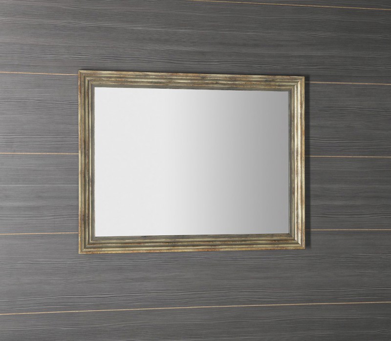 DEGAS zrcadlo v dřevěném rámu 71,6x91,6cm, černá/starobronz NL730