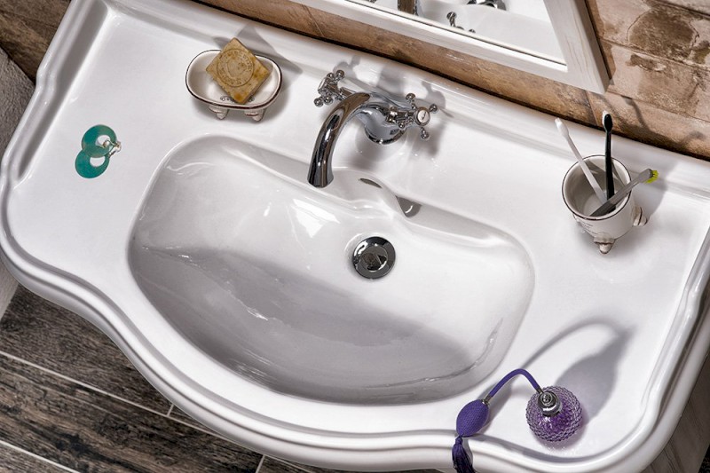 RETRO umyvadlová skříňka 89x80x48cm, starobílá 1621