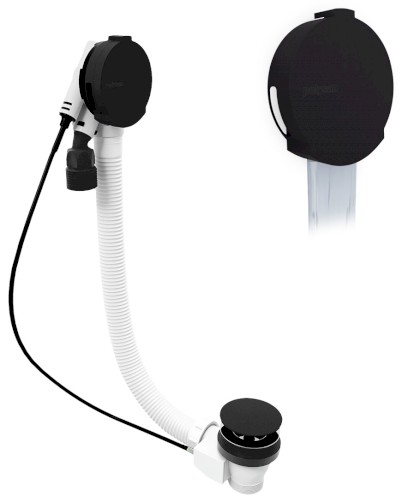 Vanová souprava s napouštěním, bovden, délka 1000mm, zátka 72mm, černá mat 71855.21