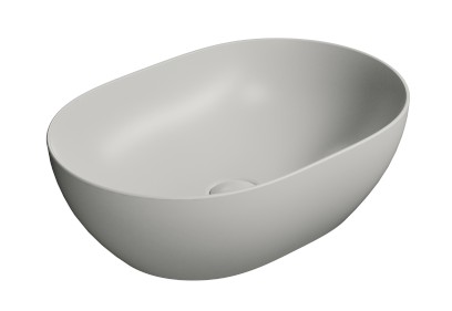 PURA keramické umyvadlo na desku, 50x35cm, cenere mat 886017