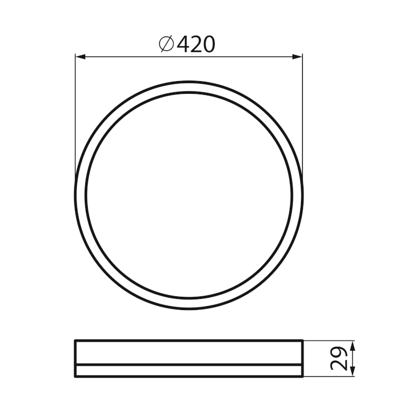 AZPO stropní LED svítidlo, ø 420mm, 22W, 3000/4000/6000K, IP54, bílá 31516