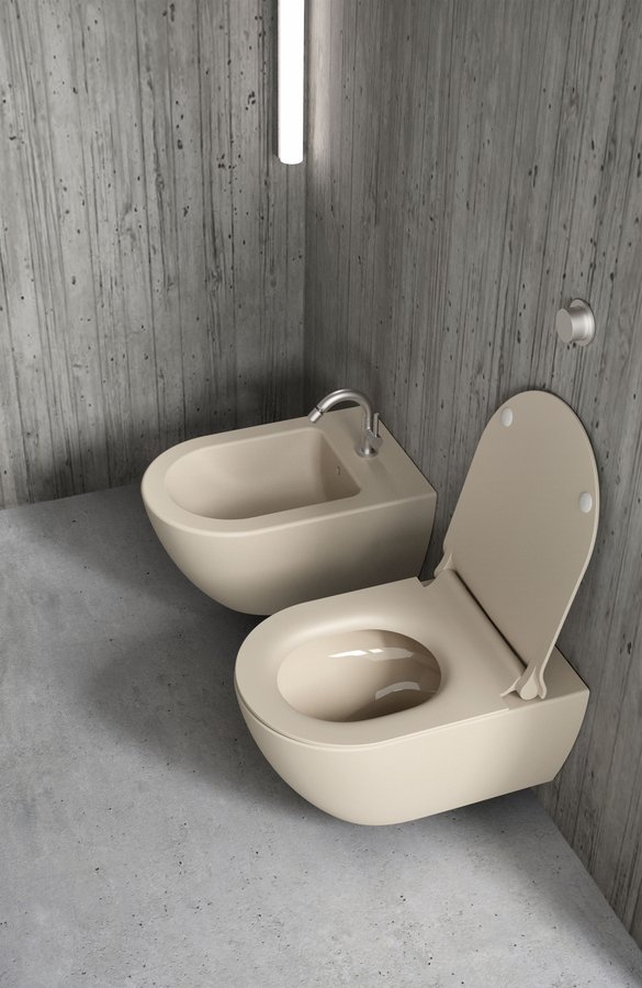 PURA závěsná WC mísa, Swirlflush, 36x55cm, creta dual-mat 881508
